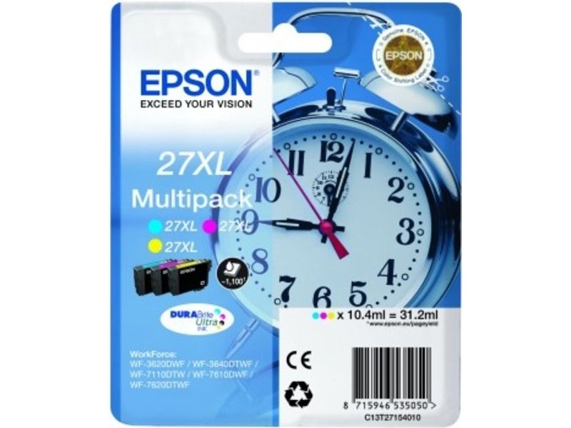 Epson 27XL (C13T27154012) Inktcartridge 3-kleuren Multipack Hoge capaciteit