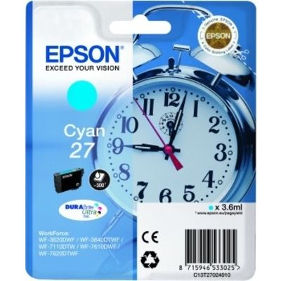 Epson 27 (C13T27024012) - Cyan - Cartouche d'encre