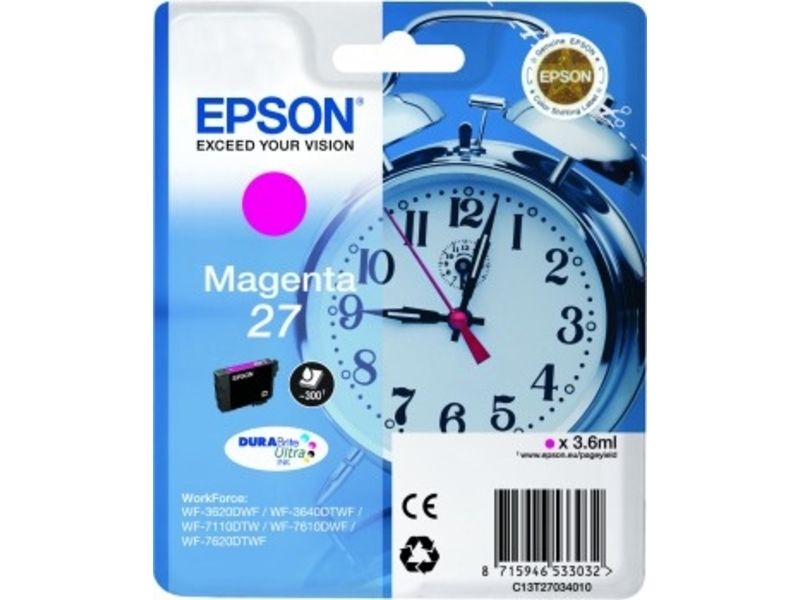 Epson 27 (C13T27034012) Inktcartridge Magenta