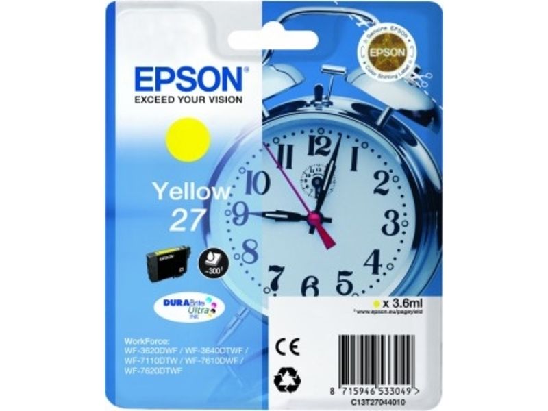 Epson 27 (C13T27044012) Inktcartridge Geel