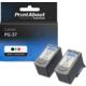 Cartouche compatible Canon PG-37 / CL-38 - Noir + 3 couleurs - Multipack