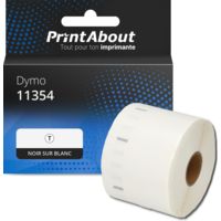 Étiquette compatible Dymo 11354 - (57 mm x 32 mm) - Noir sur blanc