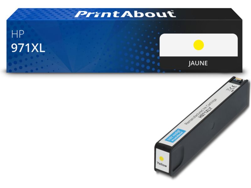 Cartouche compatible HP 971XL (CN628AE) - Jaune - Grande capacité