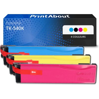 Toner compatible Kyocera TK-540K - 4 couleurs - Multipack