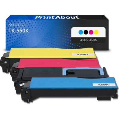 Toner compatible Kyocera TK-550K - 4 couleurs - Multipack