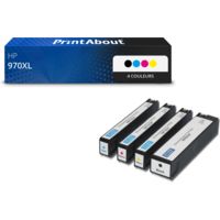 Cartouche compatible HP 970XL (CN625AE) - 4 couleurs - Grande capacité - Multipack