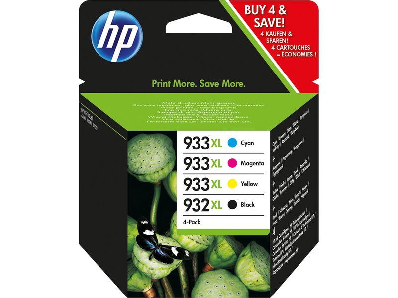 HP 932XL / 933XL (C2P42AE) Inktcartridge 4-kleuren Multipack Hoge capaciteit