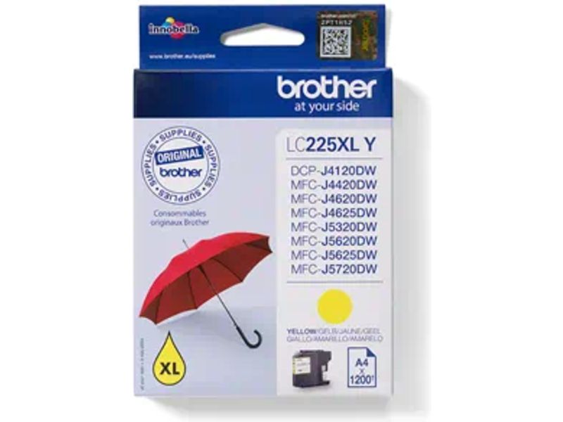 Brother LC-225XLY Inktcartridge Geel Hoge capaciteit