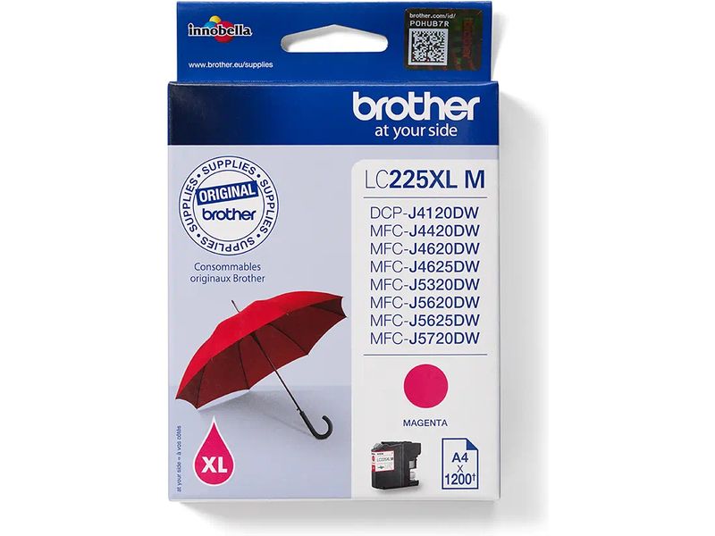 Brother LC-225XLM Inktcartridge Magenta Hoge capaciteit