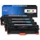 Toner compatible HP 312X (CF380X) - 4 couleurs - Grande capacité - Multipack