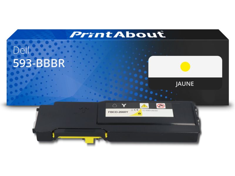Toner compatible Dell 593-BBBR (YR3W3) - Jaune