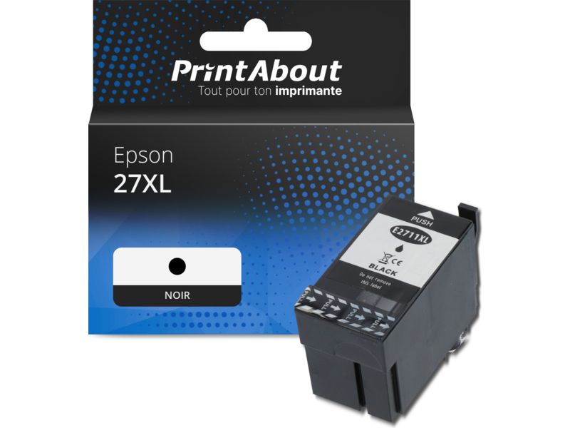 Cartouche compatible Epson 27XL (C13T27114010) - Noir - Grande capacité