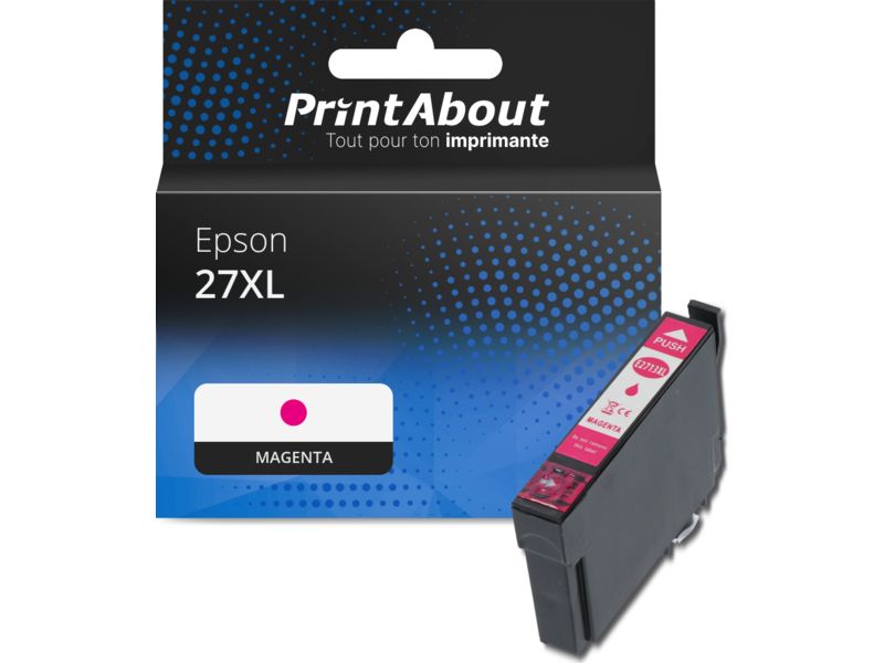 Cartouche compatible Epson 27XL (C13T27134012) - Magenta - Grande capacité