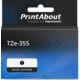 Ruban compatible Brother TZe-355 - (24 mm x 24 mm) - Blanc sur noir