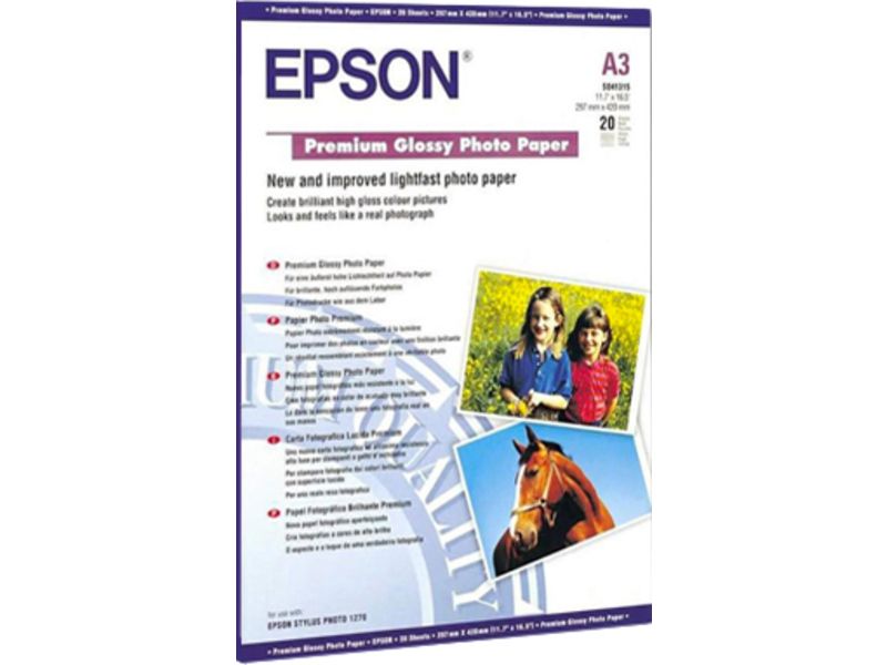 Epson S041316 Premium Glossy A3+ (20 vel) (Epson premium glossy) Fotopapier
