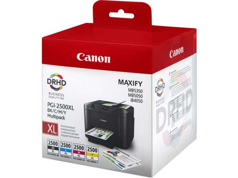 Pack 4 Cartouches Compatibles Canon Maxify MB 5000 - NOPAN-INK 2500XL BK + CL - Neuves Sous Blister