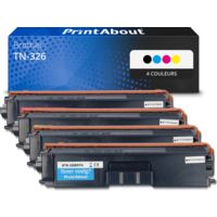 Toner compatible Brother TN-326 - 4 couleurs - Grande capacité - Multipack