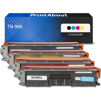 Toner compatible Brother TN-900 - 4 couleurs - Multipack