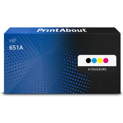 Toner compatible HP 651A (CE340A) - 4 couleurs - Multipack