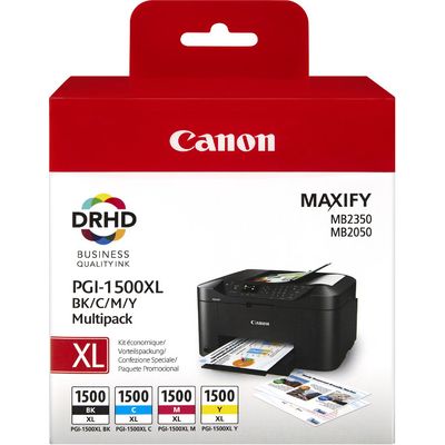Canon PGI-1500XL BK/C/M/Y - 4 couleurs - Cartouche d'encre - Grande capacité - Multipack