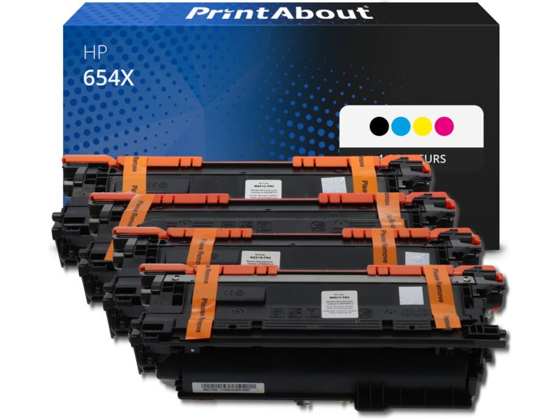 Toner compatible HP 654X (CF330X) - 4 couleurs - Grande capacité - Multipack