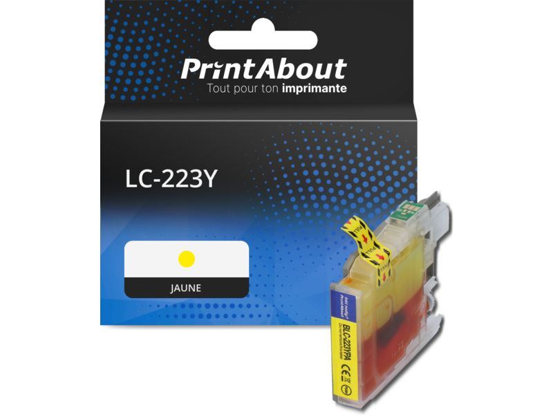 Cartouche compatible Brother LC-223Y - Jaune