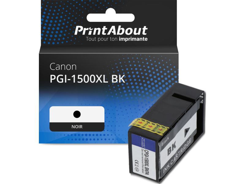 Cartouche compatible Canon PGI-1500XL BK - Noir - Grande capacité