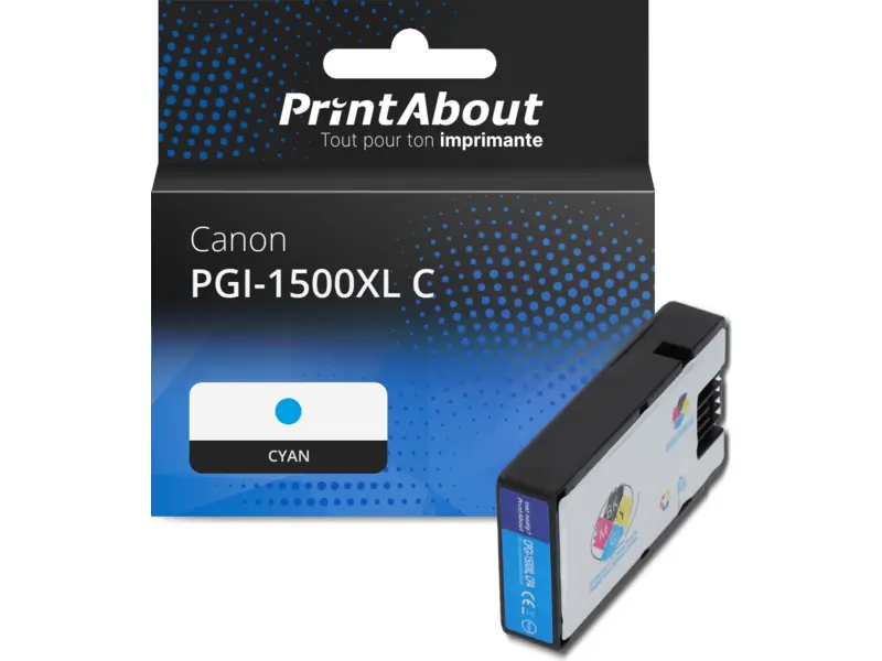 10 Cartouches Compatibles Canon PGI-1500XL - Pack Premium, Noir/Cyan/Magenta/Jaune