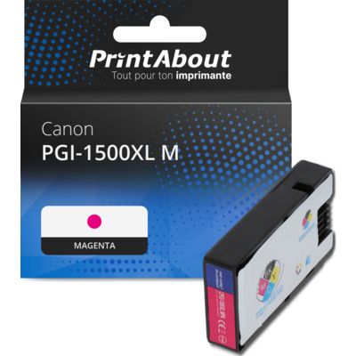 Cartouche compatible Canon PGI-1500XL M - Magenta - Grande capacité