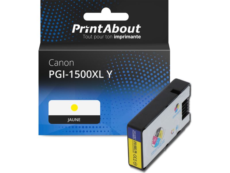 Cartouche compatible Canon PGI-1500XL Y - Jaune - Grande capacité