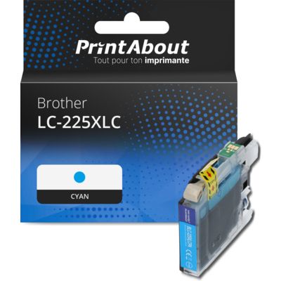 Cartouche compatible Brother LC-225XLC - Cyan - Grande capacité