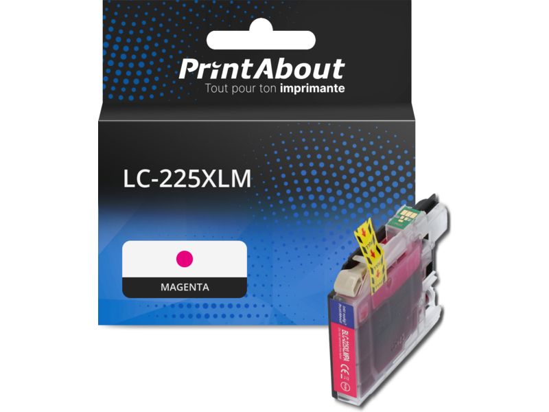Cartouche compatible Brother LC-225XLM - Magenta - Grande capacité
