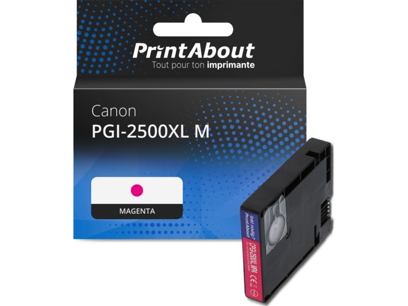 Cartouche compatible Canon PGI-2500XL M - Magenta - Grande capacité