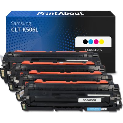 Toner compatible Samsung CLT-K506L (SU171A) - 4 couleurs - Grande capacité - Multipack