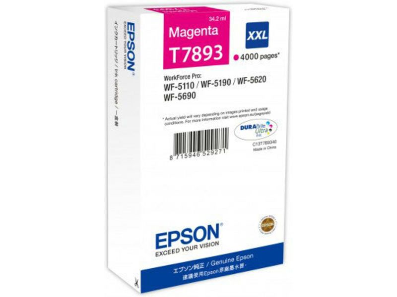 Epson T7893 - C13T789340 - Magenta - Cartouche d'encre