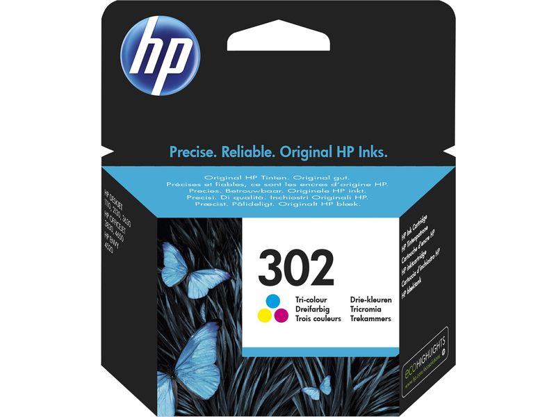 HP 302 (F6U65AE) Inktcartridge 3-kleuren