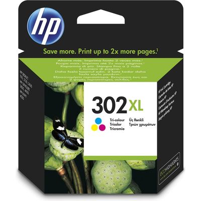 HP 302XL (F6U67AE) - 3-couleurs - Cartouche d'encre - Grande capacité