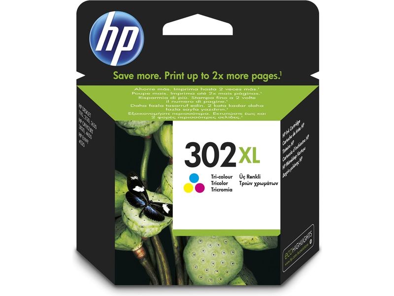 HP 302XL (F6U67AE) Inktcartridge 3-kleuren Hoge capaciteit