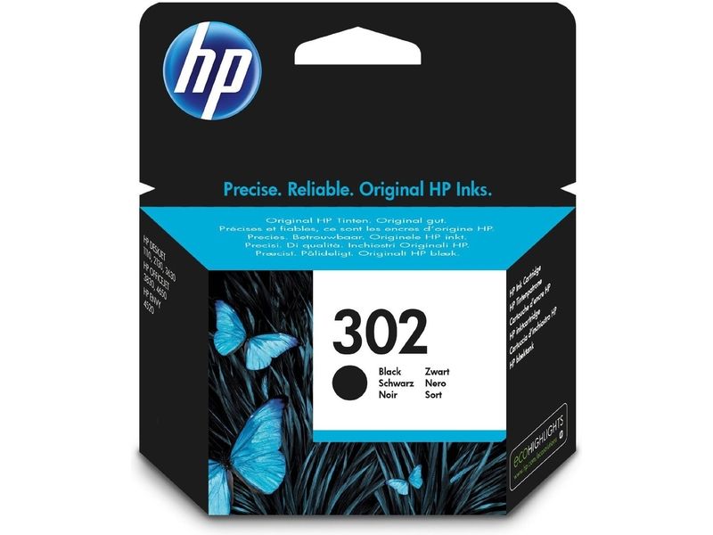 HP 302 (F6U66AE) Inktcartridge Zwart