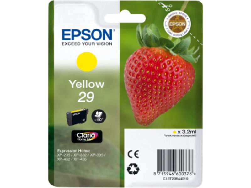 Epson 29 (C13T29844012) Inktcartridge Geel