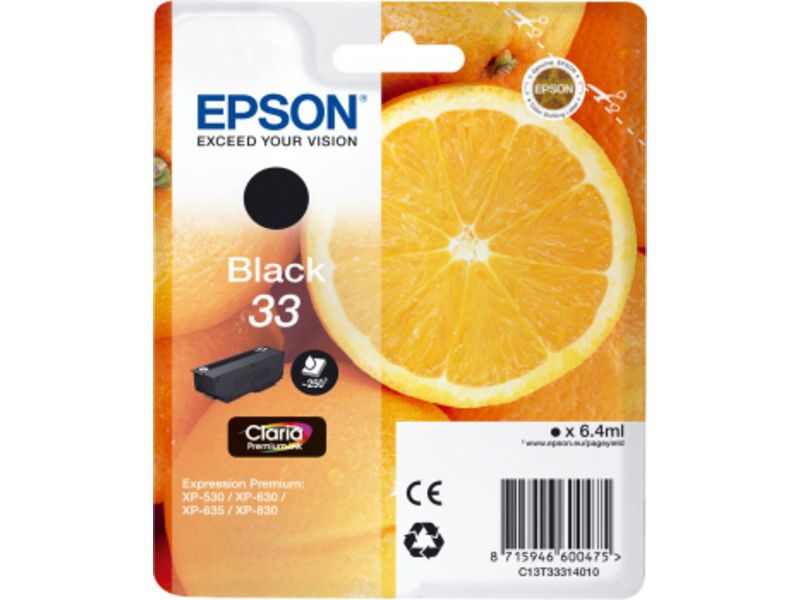 Epson 33 (C13T33314012) Inktcartridge Zwart