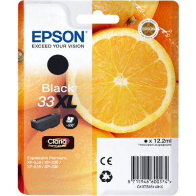 Epson 33XL (C13T33514012) - Noir - Cartouche d'encre - Grande capacité
