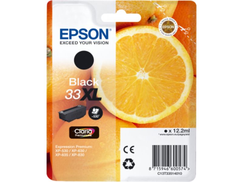 Epson 33XL (C13T33514012) Inktcartridge Zwart Hoge capaciteit