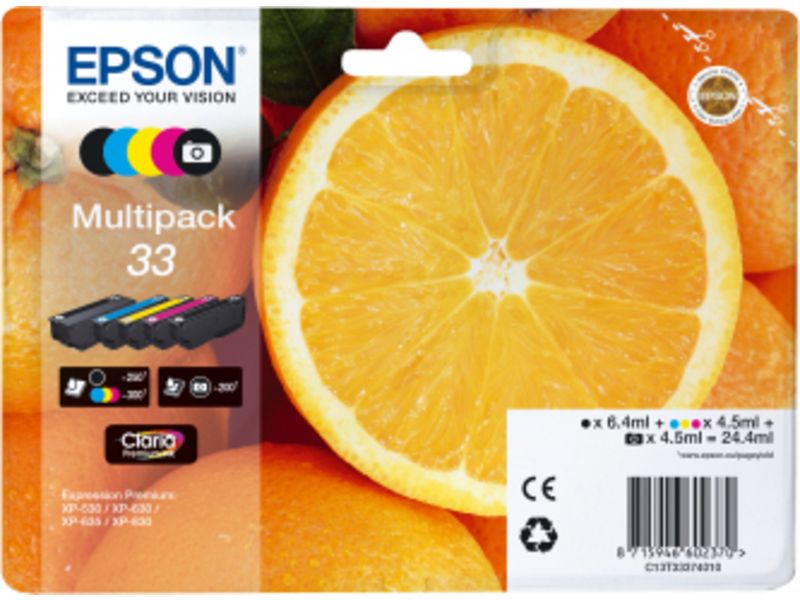 Epson 33 (C13T33374012) Inktcartridge 5-kleuren Multipack