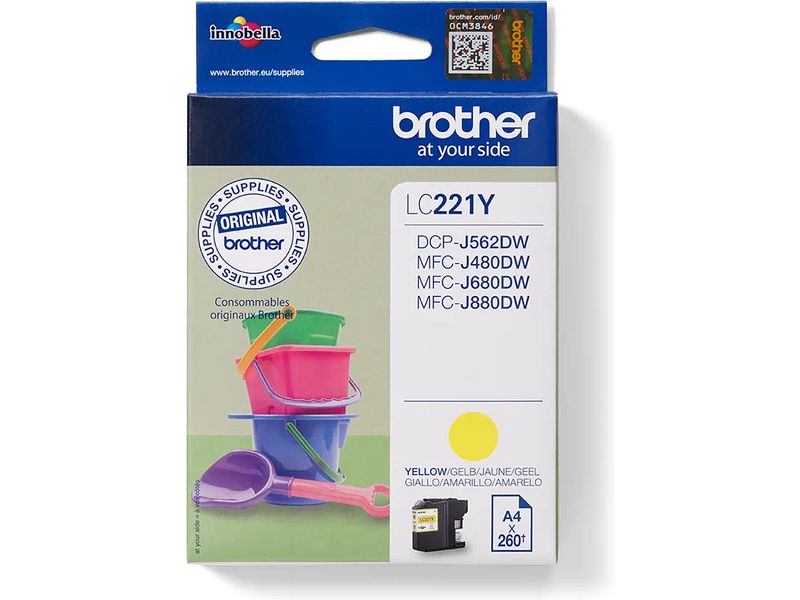 Brother LC-221Y Inktcartridge Geel