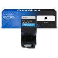 Toner compatible Lexmark 80C2SK0 (802SK) - Noir