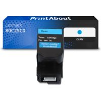 Toner compatible Lexmark 80C2SC0 (802SC) - Cyan
