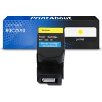 Toner compatible Lexmark 80C2SY0 (802S) - Jaune