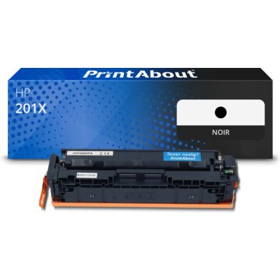 Toner compatible HP 201X (CF400X) - Noir - Grande capacité