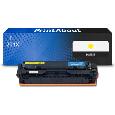 Toner compatible HP 201X (CF402X) - Jaune - Grande capacité